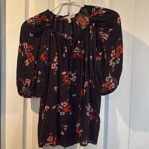 Rebecca Taylor floral top size 2